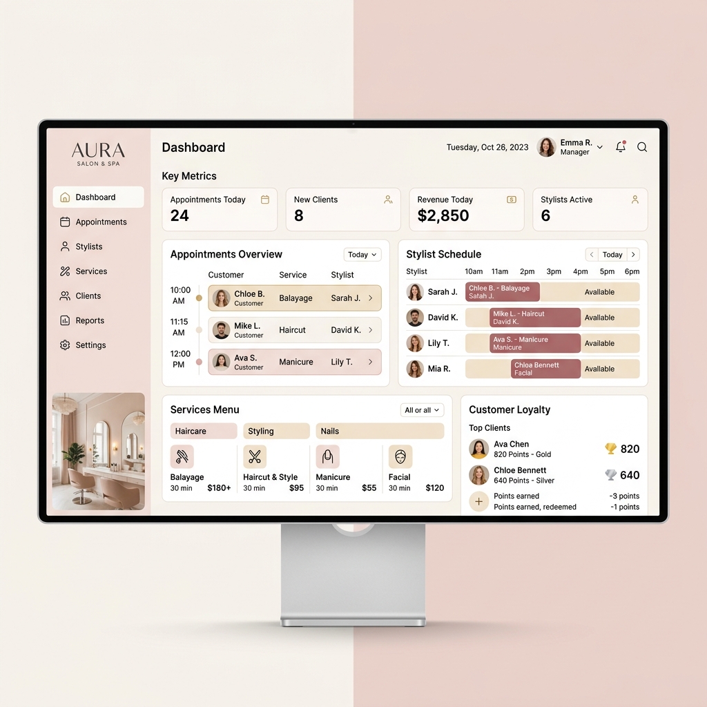 Salon CRM Dashboard